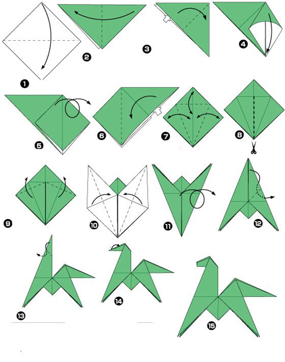 可爱的马折纸方法图解