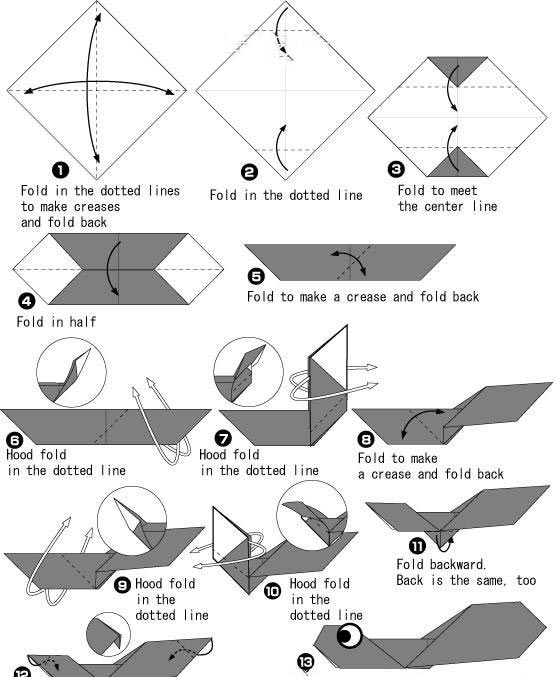 幼儿园手工折纸小蝌蚪的折法图解步骤