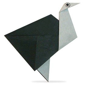 折纸,鸵鸟,动物折纸,